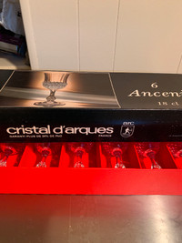 NEW – 6 CRYSTAL WINE GLASSES - 18 cl