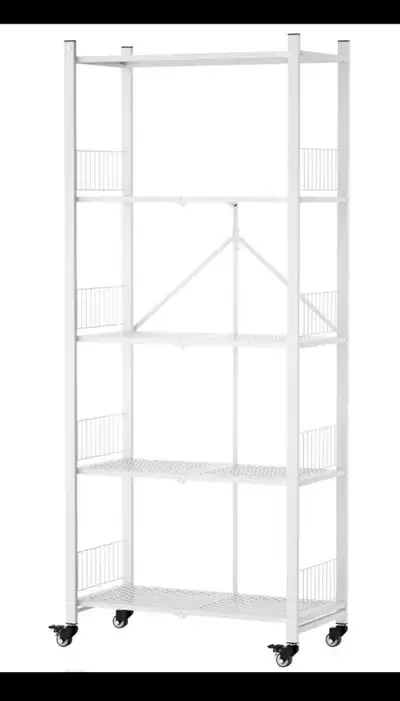 Foldable Storage Shelves Unit, 5-Tier Folding Shelf Rack Organiz, View more