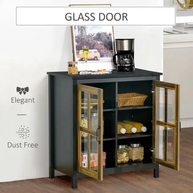 Glass door Kitchen Sideboard, Buffet Cabinet, Accent Storage in Hutches & Display Cabinets in Markham / York Region - Image 5