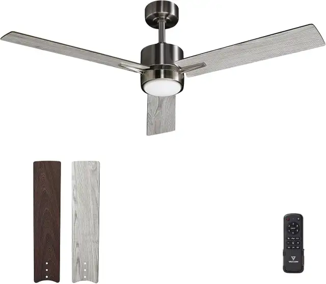 Vagizm Ceiling Fan 52'' with Light: Modern Remote Control Fans D
