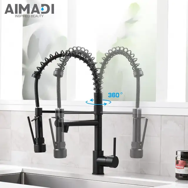NEW- Modern Matte Black  Dual Faucet, Kitchen Faucet in Kitchen & Dining Wares in Calgary - Image 7