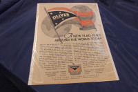 1930 Oliver Farm Equipment Tractor, New Flag Original Ad