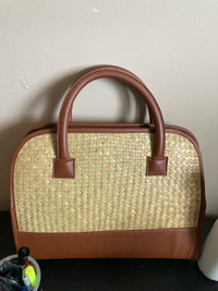 Brown straw Messenger bag for mens womens