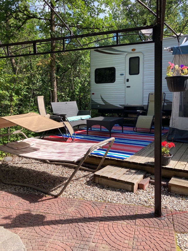 Seasonal site Debonair campground St.Malo MB Park Models Winnipeg