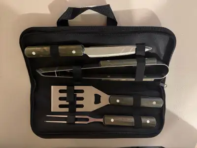 BBQ Accessory Kit Bag  4 Pieces (brand new), View more