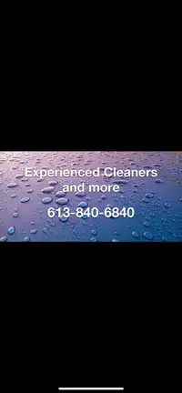 Experienced cleaner and more available 