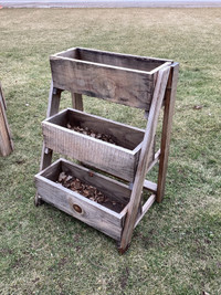 Indoor/outdoor 3 layer ladder herb garden box 