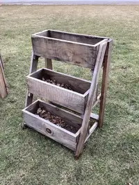 Indoor/outdoor 3 layer ladder herb garden box 