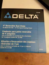 Delta band saw 4” reversible dust chute 