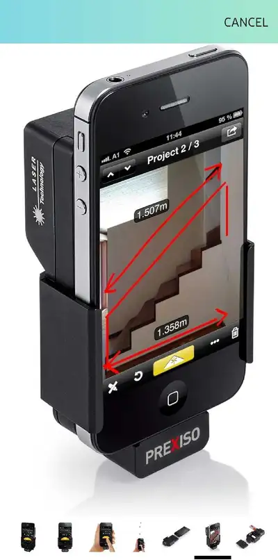 Prexiso iC4 Laser Distance Measure Connector for iPhone 4 , View more