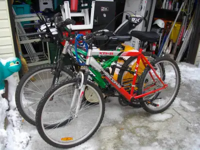 two nice adult mountain bikes, View more