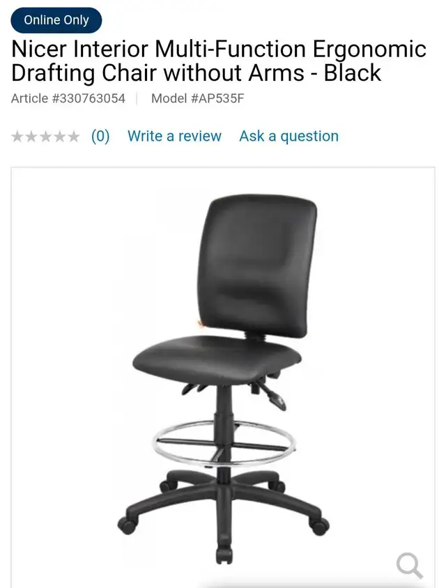 New assembled drafting chair without arms