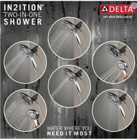 Delta In2ition Chrome Round Dual/Combo Shower Head 2.5-GPM