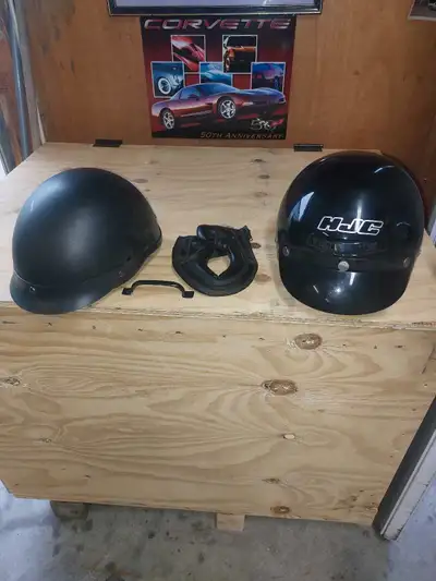 2 Shorty motorcycle helmets both DOT approved in good shape. $75 for both.
