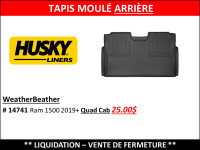 Liquidation Tapis arrière HuskyLiners pour Ram 2019+ Quad Cab