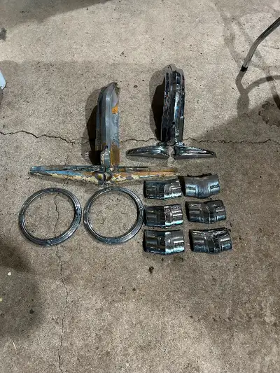 1946-47 mercury and ford parts Mercury chrome hood latch $200 Ford hood latch $200 Mercury grill cen...