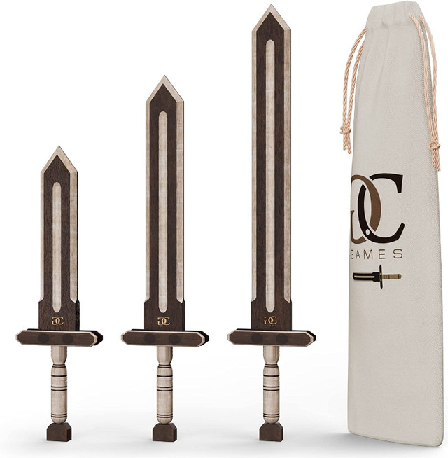 CG Games Engaging Wooden Swords for Kids - 3 Pack Eco-Friendly in Toys & Games in City of Toronto