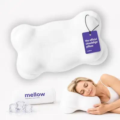 Mellow CloudAlign™Memory Foam Pillow for Neck & Shoulder Support, View more