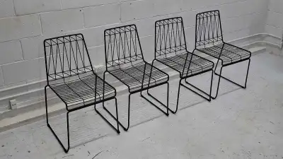 Set of 4 Mid-century / vintage dining chairs or kitchen chairs , View more