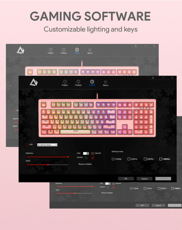AUKEY Mechanical Gaming Keyboard - PinkRGB Backlight in Mice, Keyboards & Webcams in Mississauga / Peel Region - Image 6