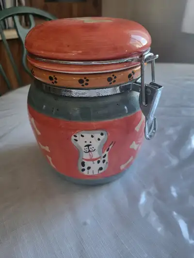 Dog Treat Jar (Ceramic), View more