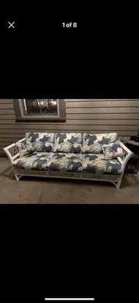 Henry Link sturdy expensive wicker couch and chair