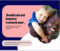 Live Out Nanny available in Burlington