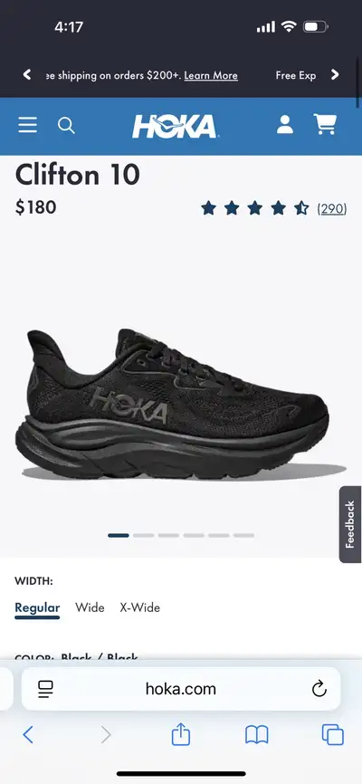 hoka clifton 10 men’s (size 9.5) , View more