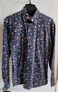 Chemises hommes motif floral Men's long sleeve floral shirts