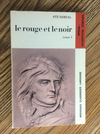 French Novel – le rouge et le noir  – Stendhal  - Tome I et II