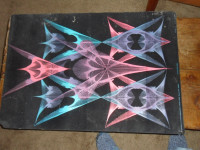 psychedelic poster on black velvet