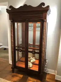 Beautiful Curio Cabinet with glass shelves and Lights