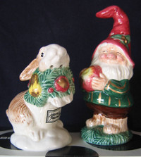 NEW FITZ AND FLOYD "WOODLAND HOLIDAY" SALT AND PEPPER SHAKERS