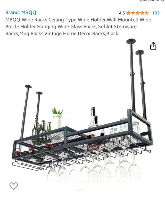 Brand New Ceiling Wine Rack  in Home Décor & Accents in Windsor Region - Image 2