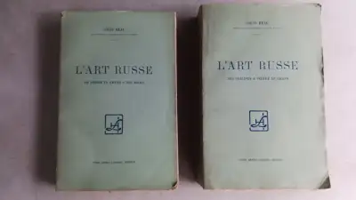 Deux livres sur l’Art russe de Louis Réau parus en 1921-22 publiés chez Henri Laurens, éditeur. 1, D...