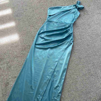 Blue Silk Formal Dress