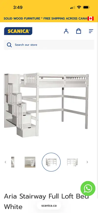 New in box double loft bed. Possible delivery, View more
