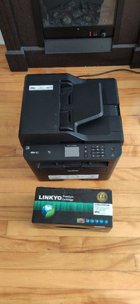 Laser all in one printer, scanner,  fax brother + cartridge 
