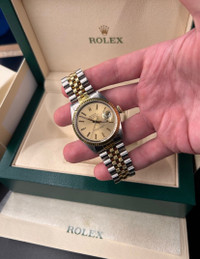 18k gold and stainless steel rolex datejust 