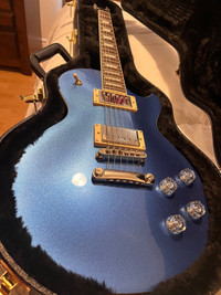 Epiphone Les Paul - Muse Blue Electrik avec Case de guitare.
