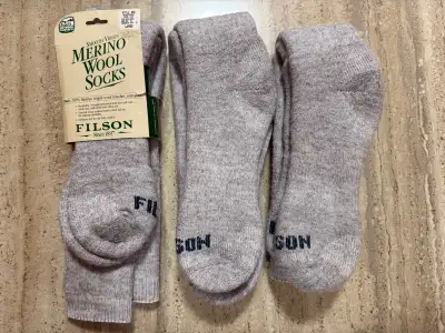 Filson Smooth Virgin Merino Wool  Socks - Size 10 1/2 - 12, View more