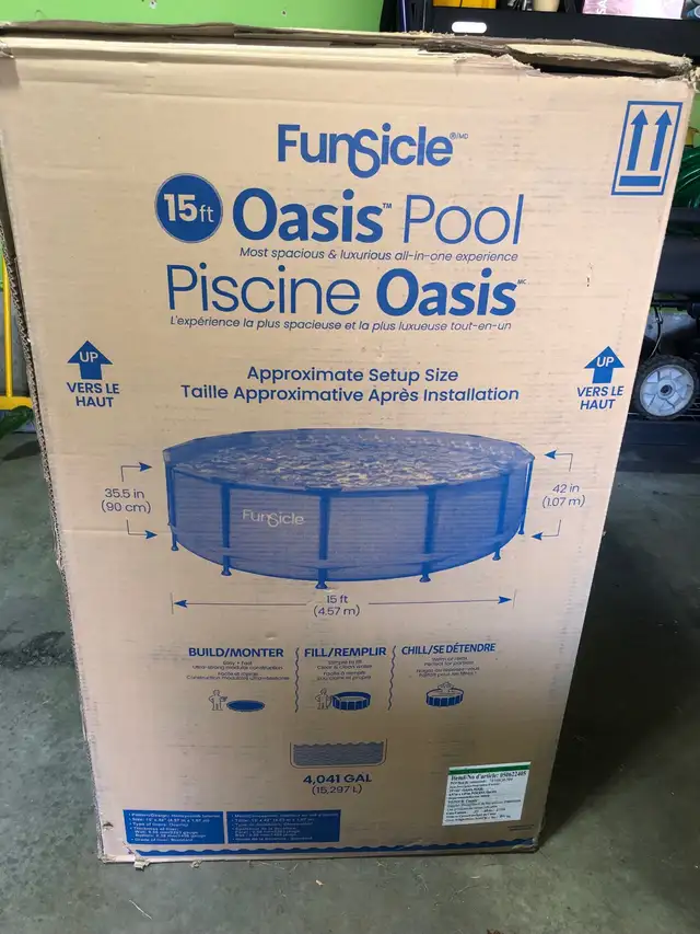 Funsicle 15ft oasis pool in Hot Tubs & Pools in Kitchener / Waterloo - Image 2