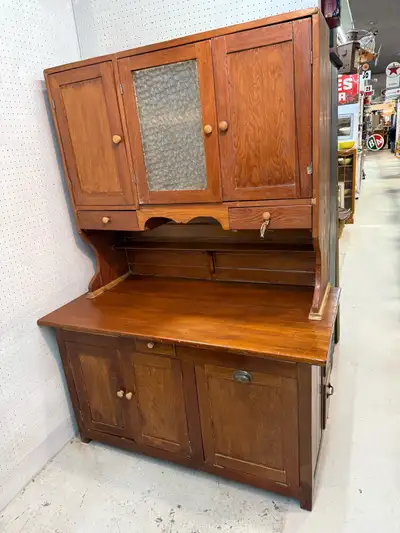Unique wooden Hoosier cabinet , View more
