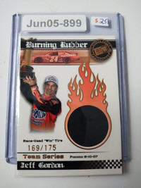 2007 Press Pass Burning Rubber Race Jeff Gordon Used Tire #BRT13