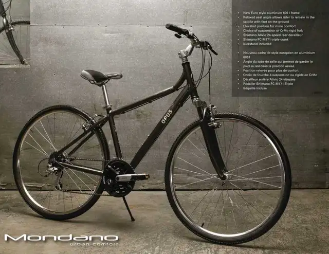 vélo randonnée urbain OPUS MONDANO  in Cruiser, Commuter & Hybrid in City of Montréal - Image 4