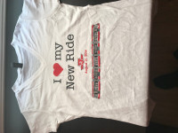 TTC  White T shirt  - "I love my ride" - Ladies L.