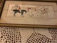 Victorian/Early 1900’s Silk Screen Print English Hunting Scene