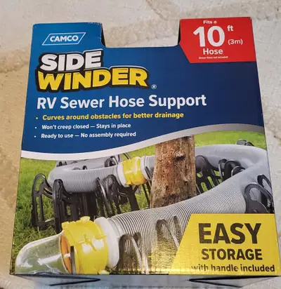 Camco Side Winder RV Sewer Hose Support 10 Foot Length, Brand New in Box, Never Been Used.