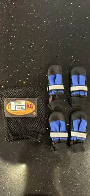 NEW! Blue Muttluks Fleece Lined Leather Sole Dog Boots Size XS Designed and proudly made in Canada ....