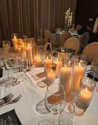 Wedding candle Vases with Candles!